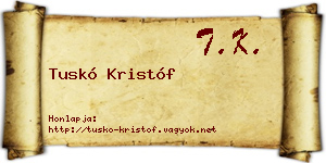 Tuskó Kristóf névjegykártya